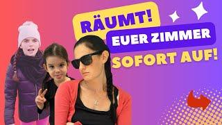 Mia und Emilia räumt eurer Zimmer auf! 