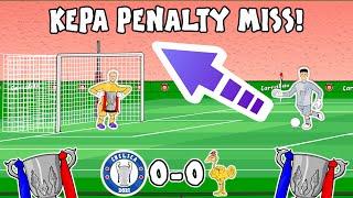 Kepa Penalty Miss! (Chelsea vs Liverpool Cup Final 2022 Goals Highlights Penalties Shoot-Out)