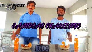 samosa challenge /no hands challenge/Indian Foodies gang     #foodchallenges  #foodlovers #samosa