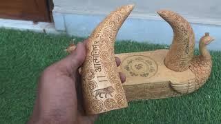 Hand made horn / hand made / make in india / wood carving tools / learn wood carving/ home decor