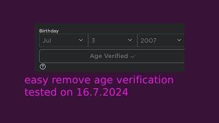 roblox how to remove age verification