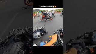 Live Bike Accident  #shorts #rider #bikeride #crash #accident #viral #motovlog #bikelife