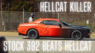 This STOCK 392  SCATPACK BEATS HELLCATS |Stock Dodge Challenger Scatpack GAPS Hellcats|