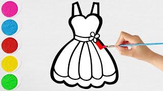 How to Draw a Beautiful Dress | Easy Step by Step