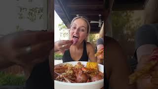 SNOWCRAB BOIL MUKBANG pt. 2 @Fiery Crab @megdav_ #crablegs #snowcrab #seafoodboil #seafoodmukbang