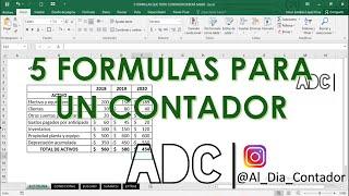 5 FORMULAS EN EXCEL QUE TODO CONTADOR DEBERÍA MANEJAR.