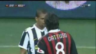 Gattuso VS Felipe Melo |:| Friendly AC Milan VS Juventus