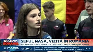 Șeful NASA, Bill Nelson, a venit în România. S-a întâlnit cu premianții competițiilor internaționale