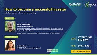 How to Become a Successful Investor with Vishal Khandelwal | Edelweiss Konnect Webinar