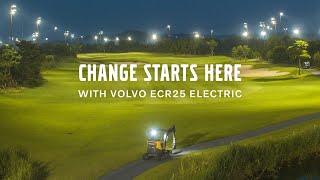 The sustainable Sollago golf and resort with ECR25 Electric excavator.