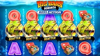 *SUPER RARE* 5 SCATTER ON BIG BASS BONANZA REEL ACTION! (BIG Slot Win)