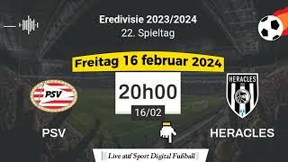 Eredivisie : PSV 2 - 0  Hercles live auf Sport digital fußball 16.02.2024 um 20 Uhr