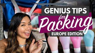 30 PACKING TIPS FOR EUROPE TRAVEL | Genius Hacks to Save Money (& Stress!)