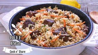 Simple and Easy Beef Pilaf (Plov) - Delicious