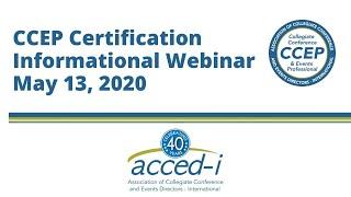 ACCED-I CCEP Webinar 5/13/2020