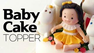 SUJUNG CAKE :: How to Make Fondant BABY Cake Topper 돌케이크 아기 캐릭터 만들기