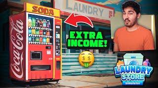 I Added VENDING MACHINES To My LAUNDROMAT! - Laundry Store Simulator [#12]