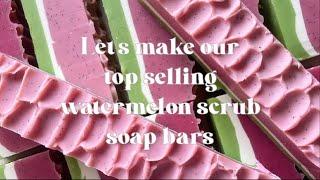 Making our most VIRAL soap bar - Watermelon Scrub 