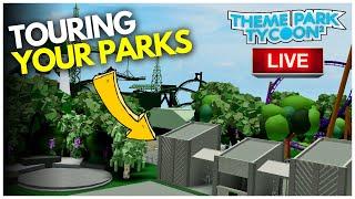 LIVE Touring YOUR Theme Parks in Theme Park Tycoon 2 with @NotmeYT  | Livestream #99