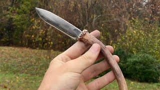 Deer Antler Handle Knife from SCRATCH