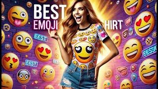  BLACKMYTH Women's T-Shirts Cotton Funny Graphic Casual Short Sleeve Top Tees | Best Emoji Shirts 