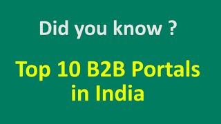 Top 10 B2B portal in the World | Best B2B Marketplace