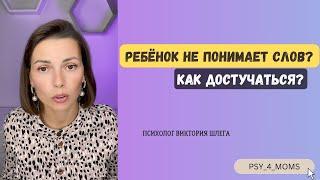 Ребёнок не понимает слов? Как достучаться? #детскаяпсихология #материнство #родители