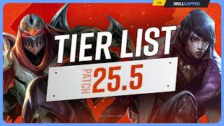 NEW TIER LIST for PATCH 25.5 - League of Legends