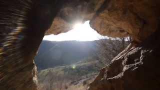 Penetration of the sun in a cave in the Rhodopes