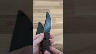 Outpost with Burlap Micarta - 52100 Carbon Steel by Curt Haaland