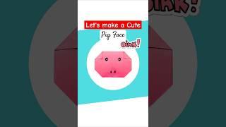  Let's make a Cute Pig Face  | School Craft Ideas ️ #craft #art #shorts #trending #school #diy