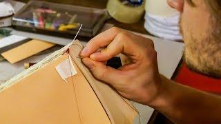 Sewing an Endband on One Core - iBookBinding #2