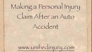 Making a Personal Injury Claim after an Auto Accident