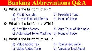 Banking Abbreviations Questions and Answers