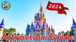 Magic Kingdom ATTRACTION GUIDE - 2024 - All Rides + Shows - Walt Disney World