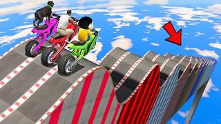 SHINCHAN AND FRANKLIN TRIED THE BUMPY ROAD JUMP CRASH PARKOUR CHALLENGE GTA 5