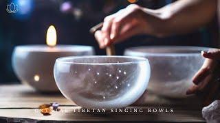  乾淨無廣告  水晶石頌缽~ 身體平衡＆內心平靜. 放鬆缽聲  ~Crystal Tibetan Singing Bowls for Inner Peace & Balance