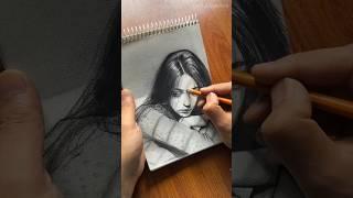 #asmr QUICK CHARCOAL SKETCH #artshorts