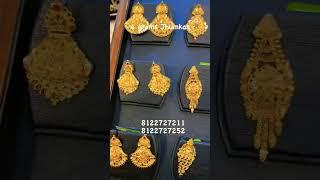 only 4 grams gold earrings designs/daily wear earrings collections/fancy jhumkas