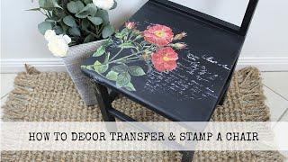 5 Chair Challenge - Project 4 - How To Decor Transfer And Stamp A Chair