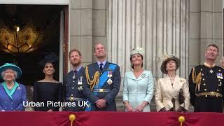 Royals appear on Buckingham Palace balcony for RAF flypast