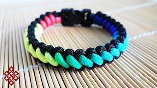 How to Make a Rainbow Curling Millipede Paracord Bracelet Tutorial