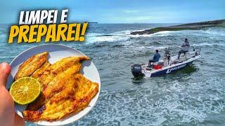 PESQUEI e PREPAREI no barco! Pesca nas PEDRAS do MAR | Catch and Cook