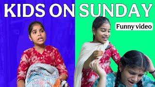 Kids on Sunday funny video  || childrens sunday work || funny video || ridermallesh atoz||