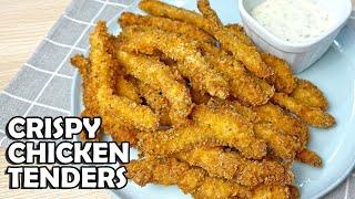 CRISPY CHICKEN FINGERS WITH TARTAR SAUCE | FRIED CHICKEN TENDERS | HUNGRY MOM COOKING