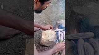 Sri Lankan Fish Ambulthiyal and Eggplant Sambol Cooking