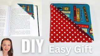 Quick and Easy Fabric Corner Bookmark / Coaster  - DIY  Last Minute Gift