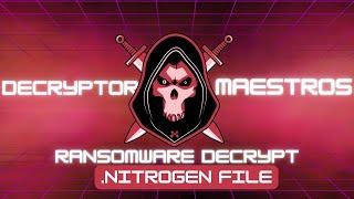 Decrypt Virus File| (.NITROGEN) Ransomware Removal & Decrypt .NITROGEN File