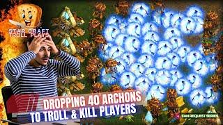 StarCraft Troll Plays  |  Using 40 Archons to Troll and Kill Players |  How To Gameplay