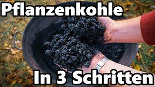 Pflanzenkohle in 3 SCHRITTEN selber herstellen (für Terra Preta) 